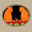 Orange Cats Pin