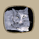 Grey Cat Pin