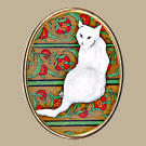 White Cat/Wallpaper Pin